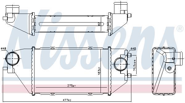 Radiador de admisión, intercooler NISSENS ref. 96231