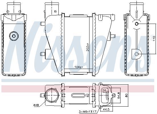 Radiador de admisión, intercooler NISSENS ref. 96232