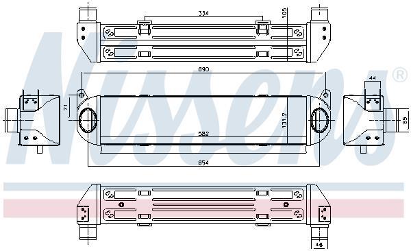 Radiador de admisión, intercooler NISSENS ref. 96243