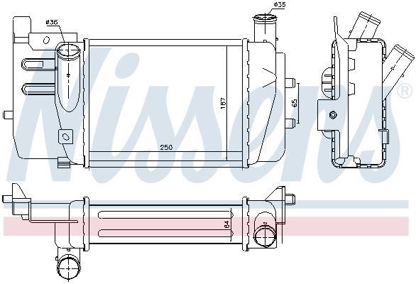 Radiador de admisión, intercooler NISSENS ref. 96262
