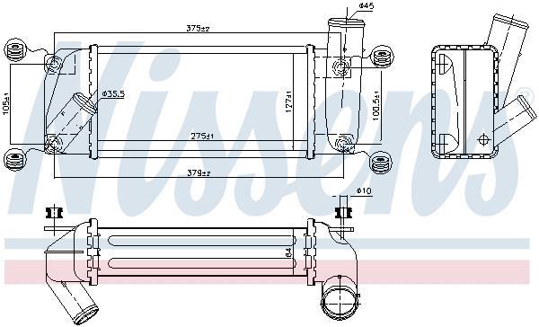 Radiador de admisión, intercooler NISSENS ref. 96263