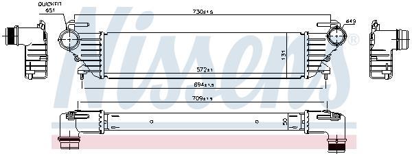 Radiador de admisión, intercooler NISSENS ref. 96272
