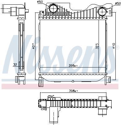 Radiador de admisión, intercooler NISSENS ref. 96273