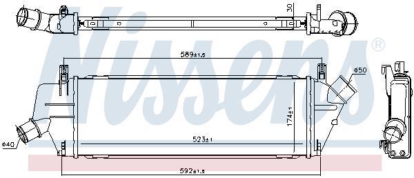 Radiador de admisión, intercooler NISSENS ref. 96307