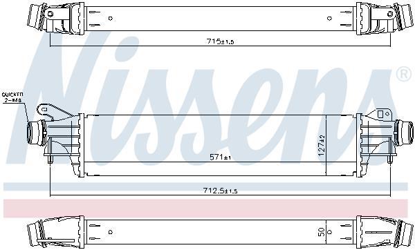 Radiador de admisión, intercooler NISSENS ref. 96311