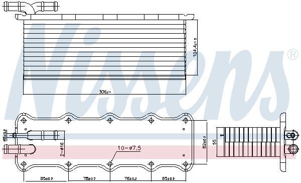 Radiador de admisión, intercooler NISSENS ref. 96318