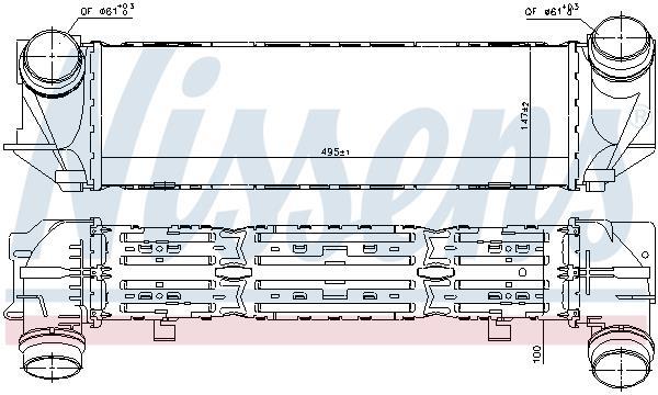 Radiador de admisión, intercooler NISSENS ref. 96321