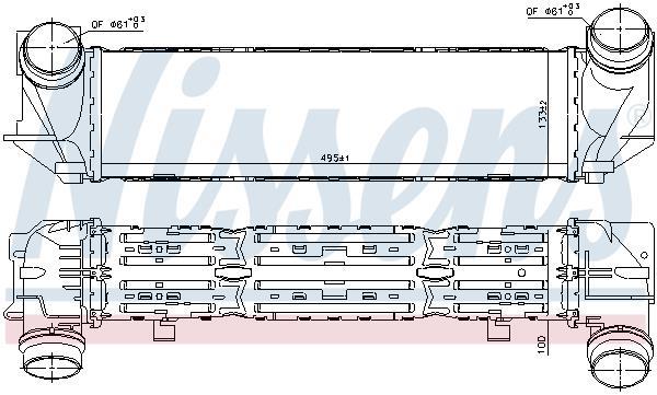 Radiador de admisión, intercooler NISSENS ref. 96322
