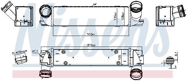 Radiador de admisión, intercooler NISSENS ref. 96336