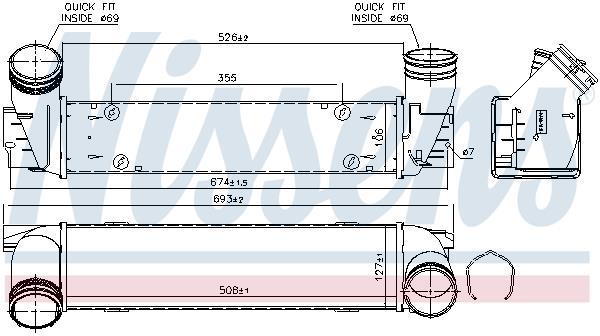 Radiador de admisión, intercooler NISSENS ref. 96337