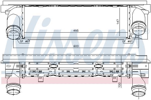 Radiador de admisión, intercooler NISSENS ref. 96344