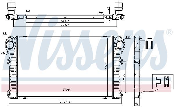 Radiador de admisión, intercooler NISSENS ref. 96347