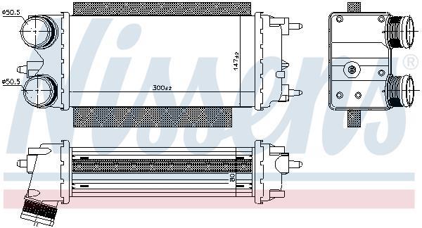Intercooler, échangeur (Refroidisseur d'air) NISSENS ref. 96357