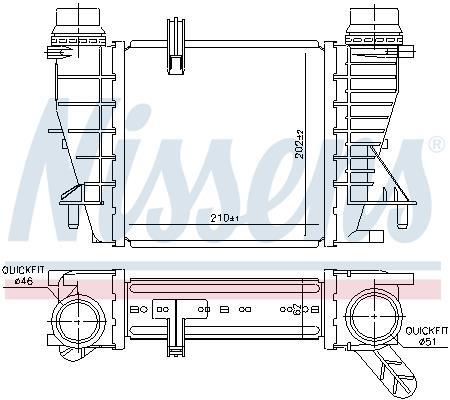 Radiador de admisión, intercooler NISSENS ref. 96363