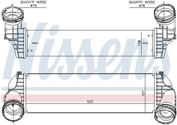 Radiador de admisión, intercooler NISSENS ref. 96364