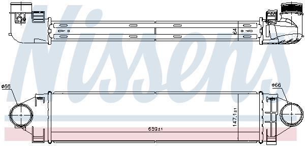 Radiador de admisión, intercooler NISSENS ref. 96368