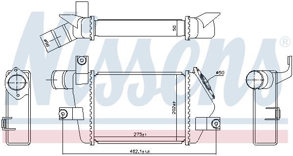 Radiador de admisión, intercooler NISSENS ref. 96373