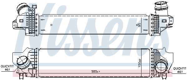 Radiador de admisión, intercooler NISSENS ref. 96377
