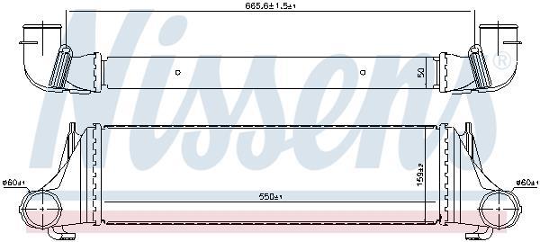 Radiador de admisión, intercooler NISSENS ref. 96388