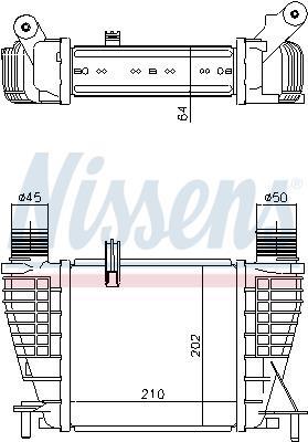 Radiador de admisión, intercooler NISSENS ref. 96396