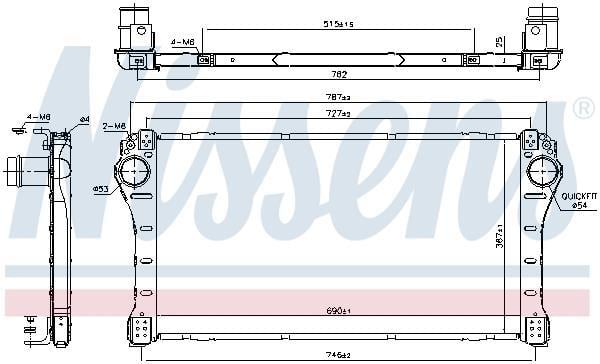 Radiador de admisión, intercooler NISSENS ref. 96401