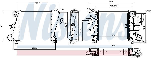 Radiador de admisión, intercooler NISSENS ref. 96407