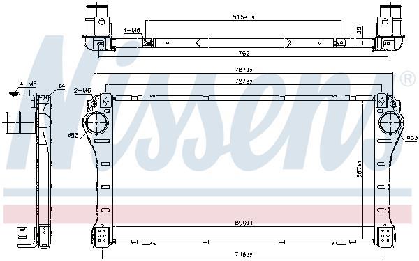 Radiador de admisión, intercooler NISSENS ref. 96408