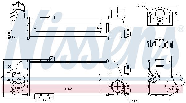 Radiador de admisión, intercooler NISSENS ref. 96409