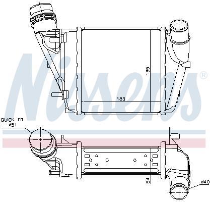 Radiador de admisión, intercooler NISSENS ref. 96410