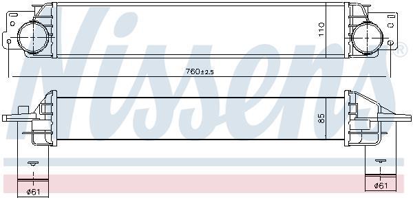 Radiador de admisión, intercooler NISSENS ref. 96411