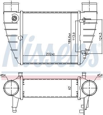 Radiador de admisión, intercooler NISSENS ref. 96426