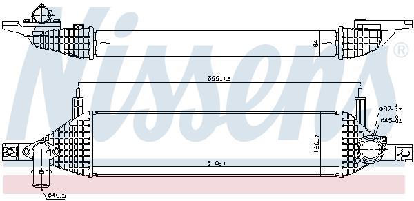 Radiador de admisión, intercooler NISSENS ref. 96436