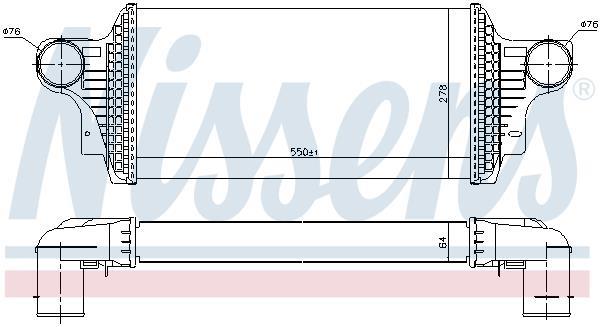Radiador de admisión, intercooler NISSENS ref. 96438