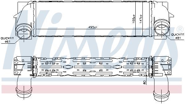 Radiador de admisión, intercooler NISSENS ref. 96440