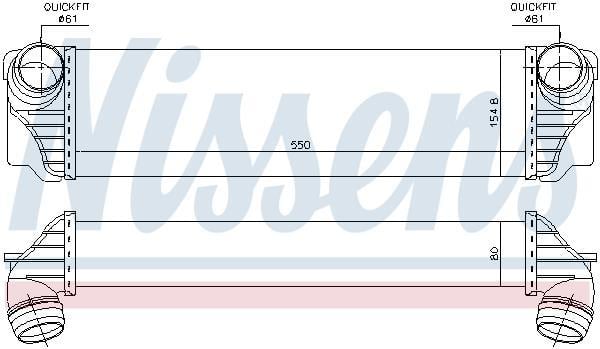 Radiador de admisión, intercooler NISSENS ref. 96441