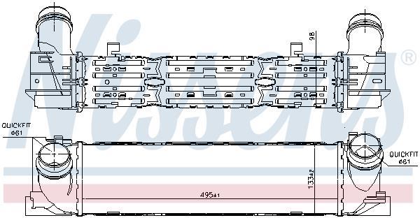 Radiador de admisión, intercooler NISSENS ref. 96450