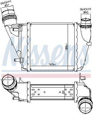 Radiador de admisión, intercooler NISSENS ref. 96452