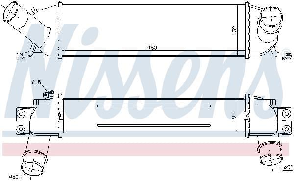 Radiador de admisión, intercooler NISSENS ref. 96458