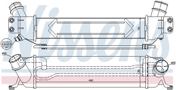 Radiador de admisión, intercooler NISSENS ref. 96459