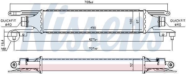 Radiador de admisión, intercooler NISSENS ref. 96464