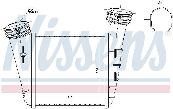 Radiador de admisión, intercooler NISSENS ref. 96468