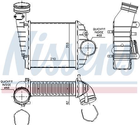 Radiador de admisión, intercooler NISSENS ref. 96469
