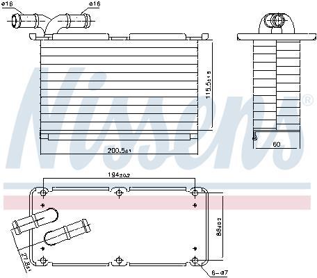 Radiador de admisión, intercooler NISSENS ref. 96470