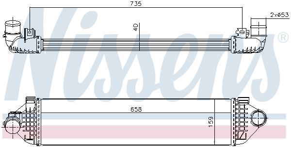 Radiador de admisión, intercooler NISSENS ref. 96473