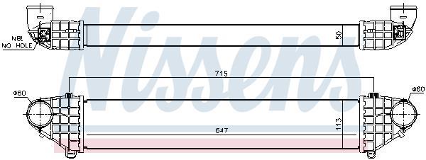 Radiador de admisión, intercooler NISSENS ref. 96474