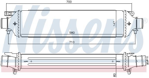 Radiador de admisión, intercooler NISSENS ref. 96477
