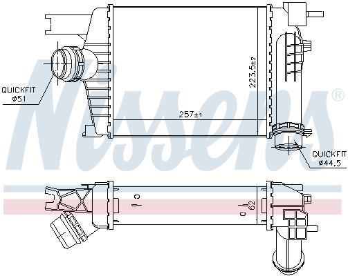 Radiador de admisión, intercooler NISSENS ref. 96479