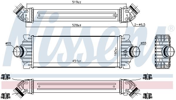 Radiador de admisión, intercooler NISSENS ref. 96486