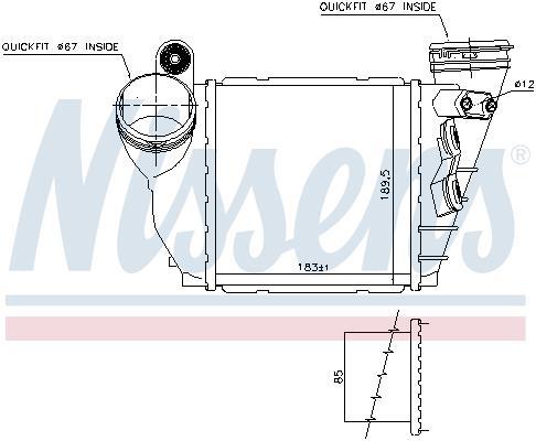 Radiador de admisión, intercooler NISSENS ref. 96487