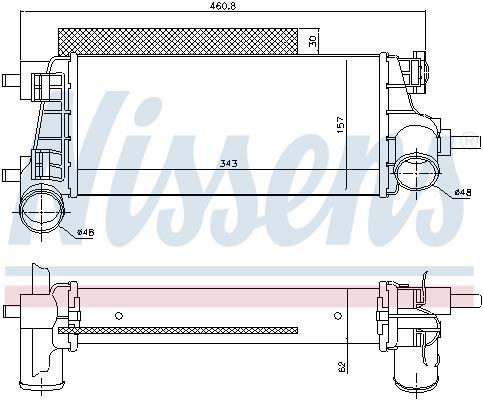 Radiador de admisión, intercooler NISSENS ref. 96490